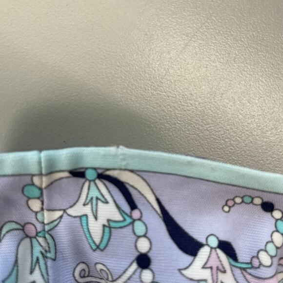 Emilio Pucci White Pink Purple Blue Floral V Neck Top 6 - Picture 10 of 10